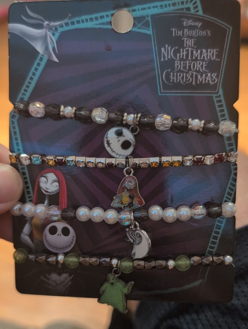 Disney The Nightmare Before Christmas Multicolor Charm Bracelet Set
